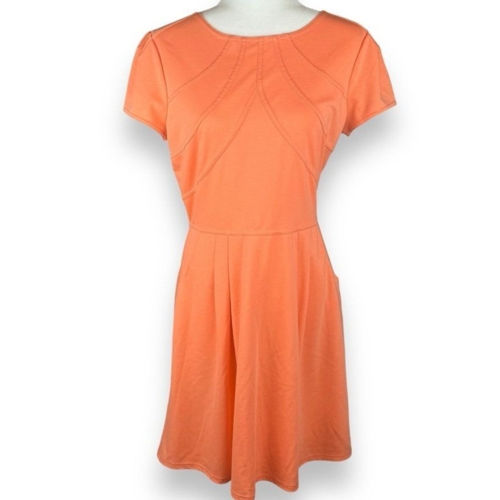 Alex‎ Marie Womens Size Medium Orange Dress 70s Retro Style Disco Mod Festival